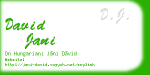 david jani business card